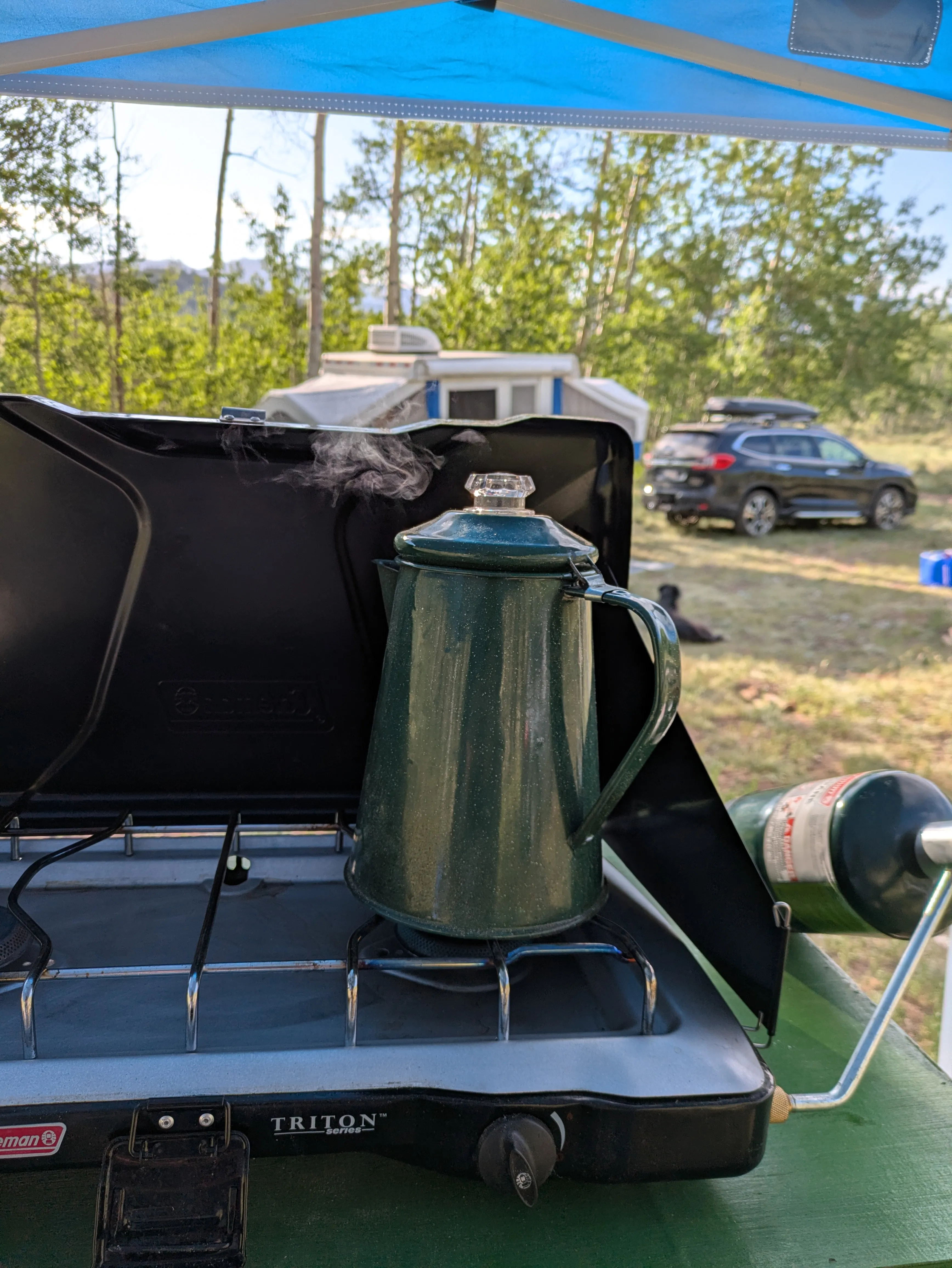 Coffee in a percolator