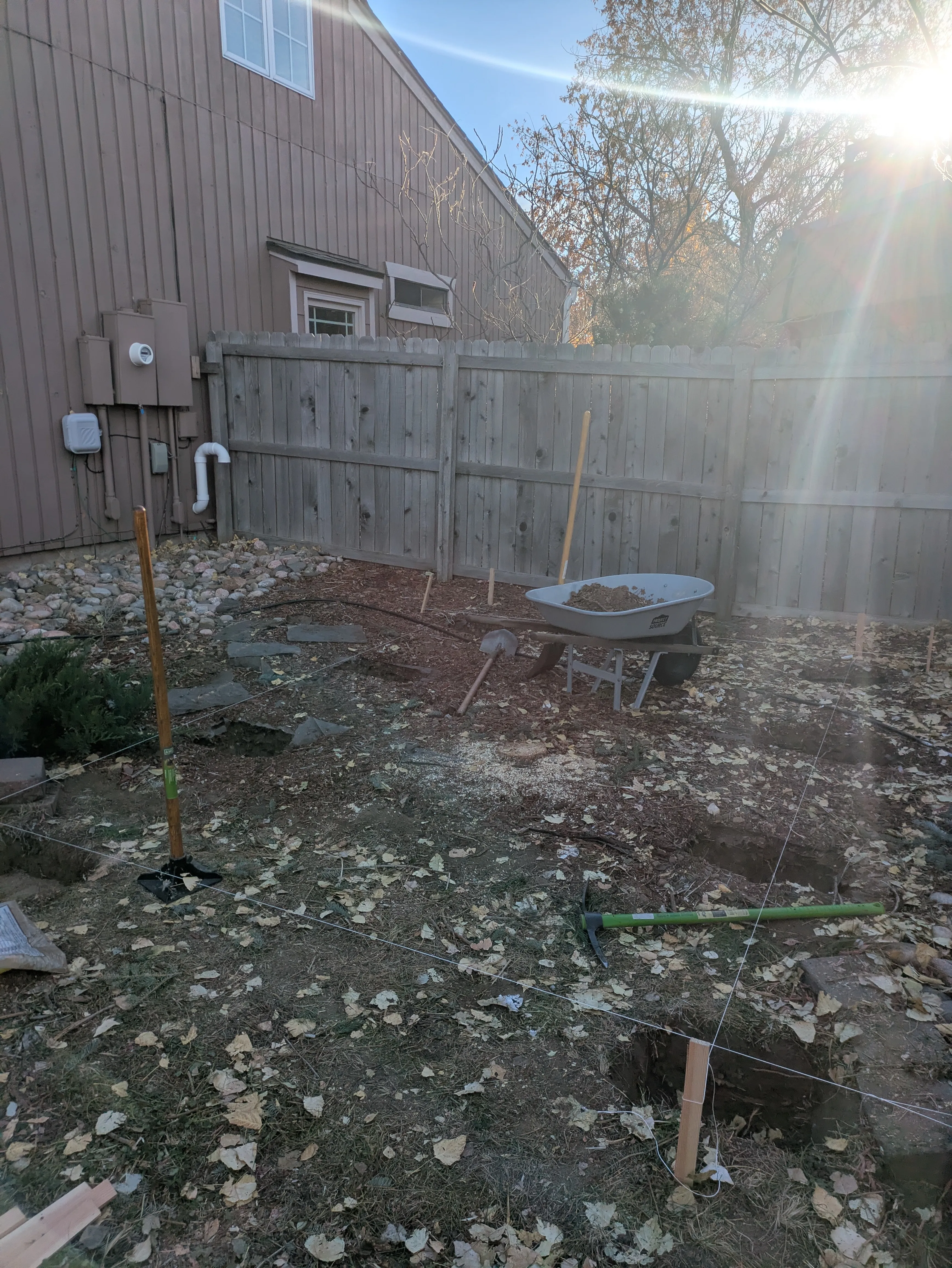 All foundation holes dug